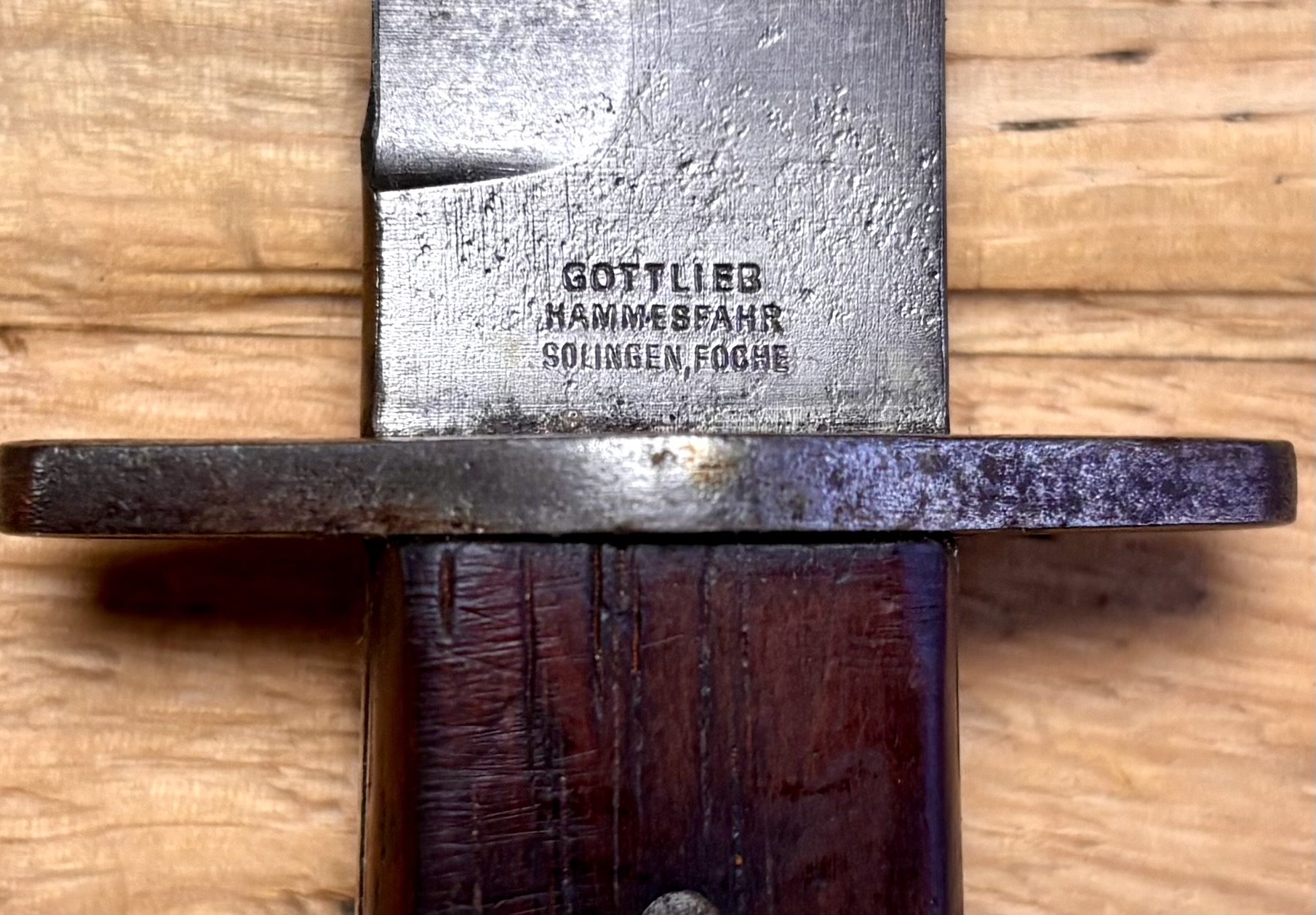 Grabendolch Gottlieb Hammesfahr Solingen mit Stempel Krone – Bild 4