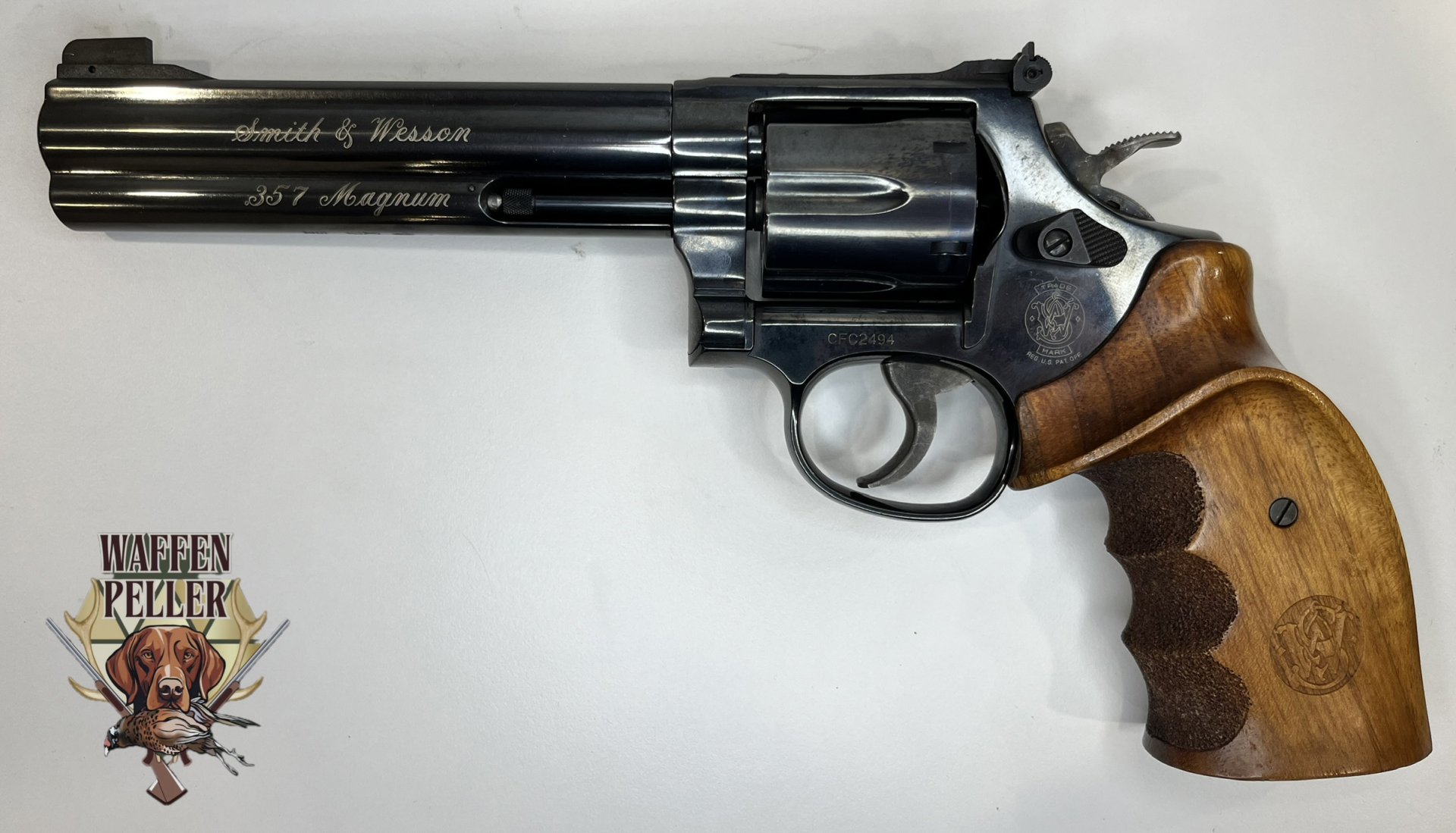 Smith & Wesson 586-6 "Target Champion" .357 Mag. – 6" | Match-Holzgriff & Koffer – Bild 1
