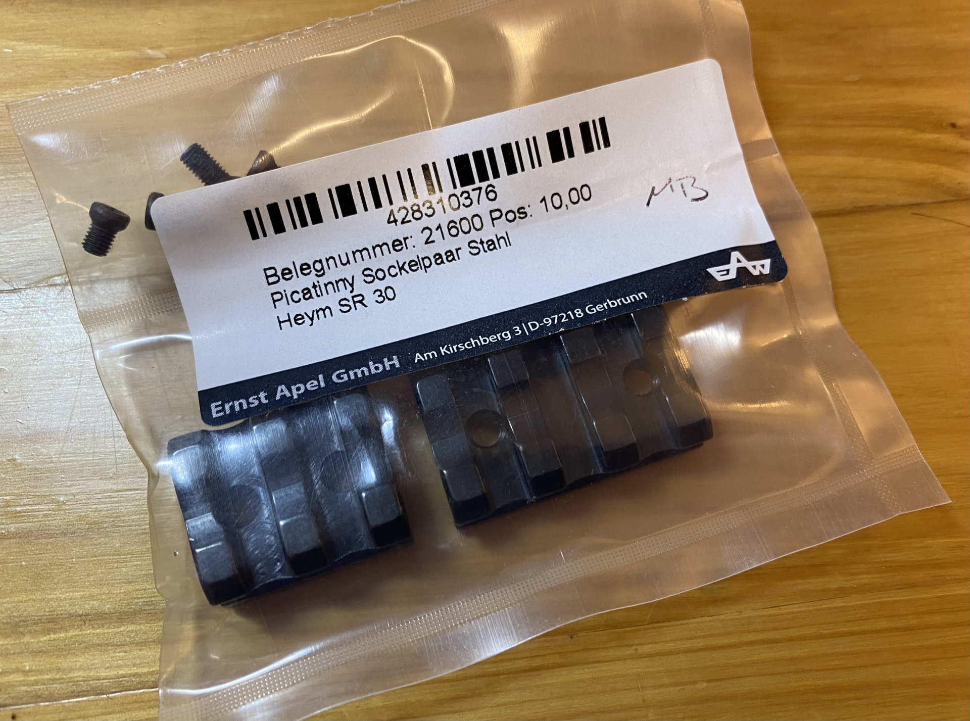 Picatinny Sockelpaar Heym SR 30 EAW – Bild 1