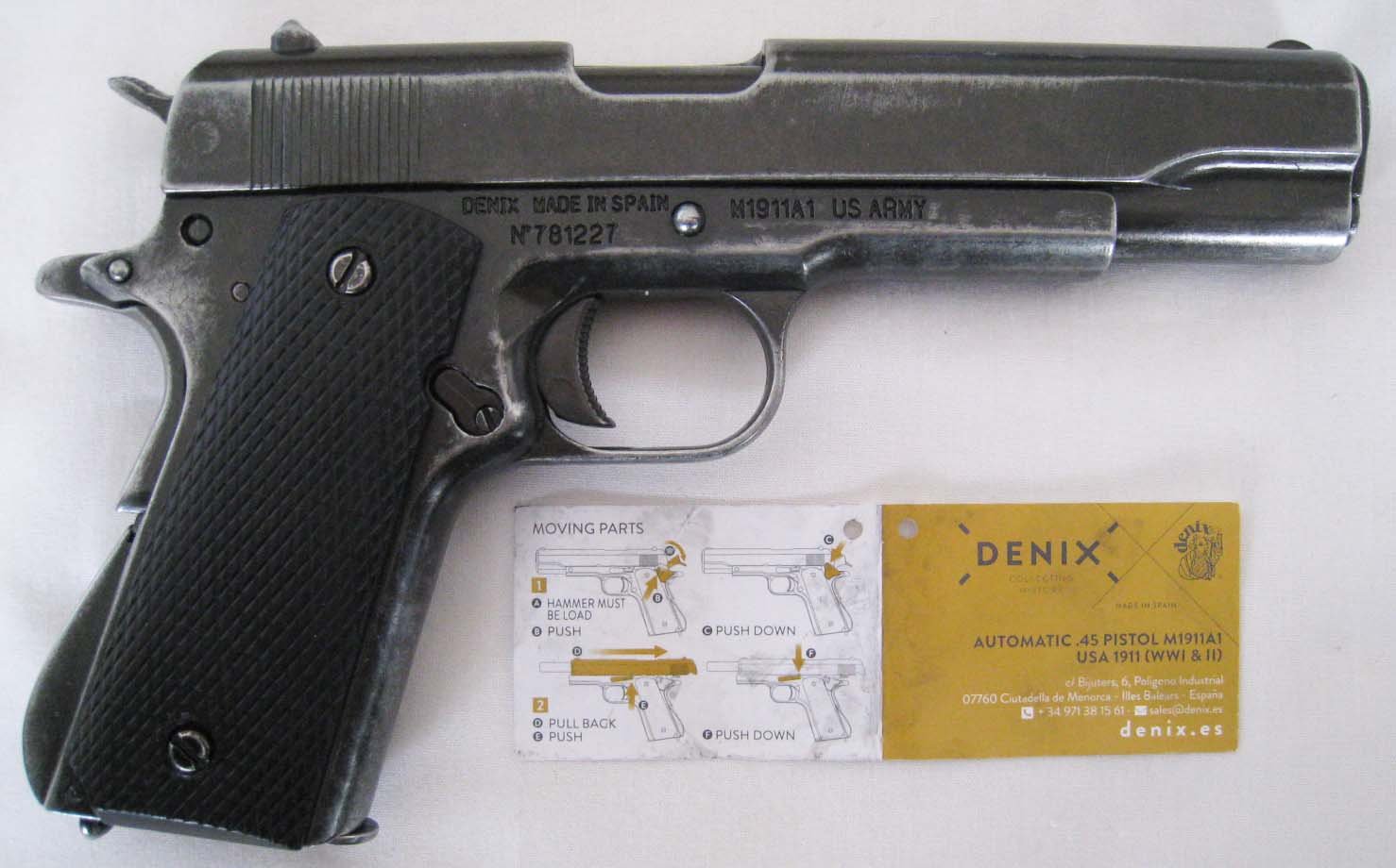 COLT 1911 DEKO WAFFE DENIX - Ref.2312 – Bild 2