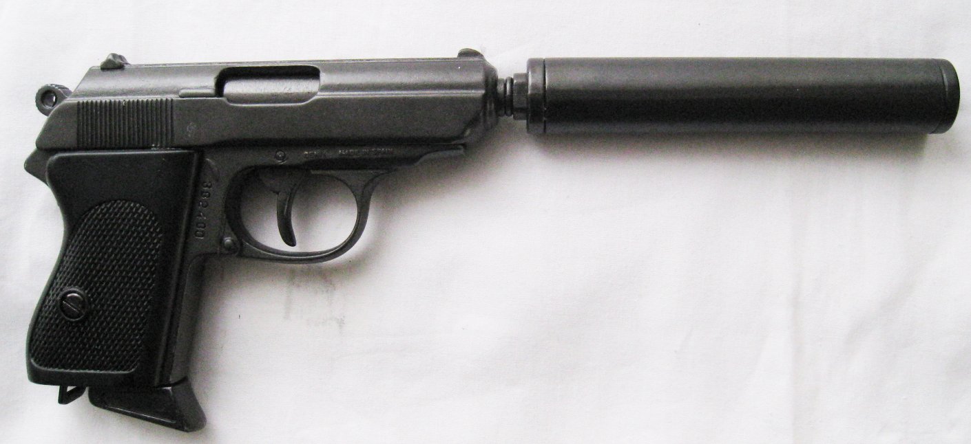 PPK PISTOLE MIT SCHALLDÄMPFER DEKO WAFFE DENIX - Ref.1311 – Bild 2