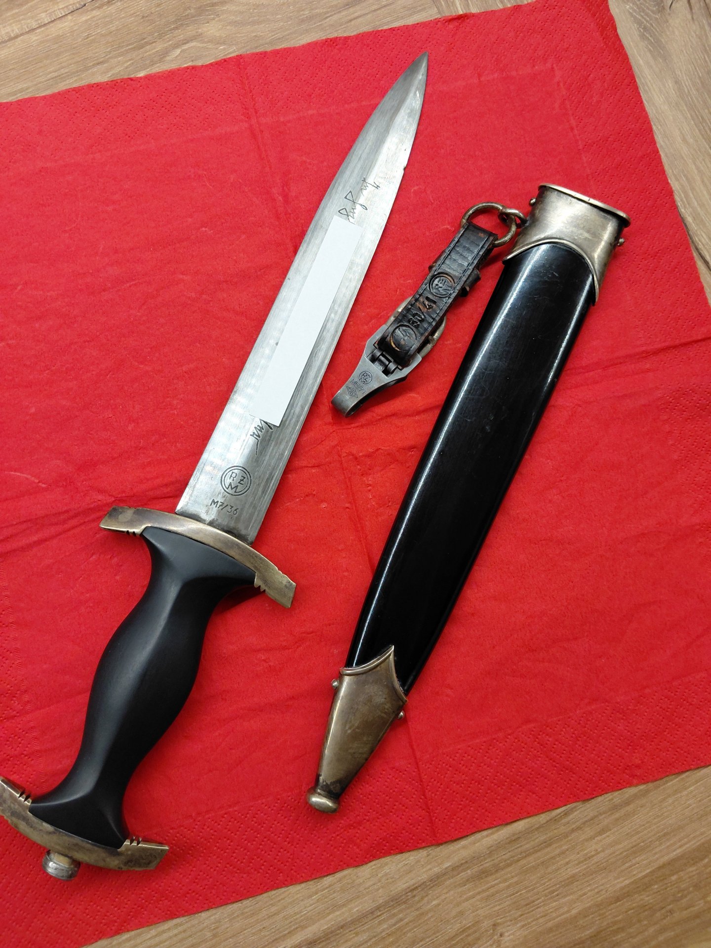 Dolch Ehrendolch XX Hörster Devise und Widmung Fundzustand – Bild 3