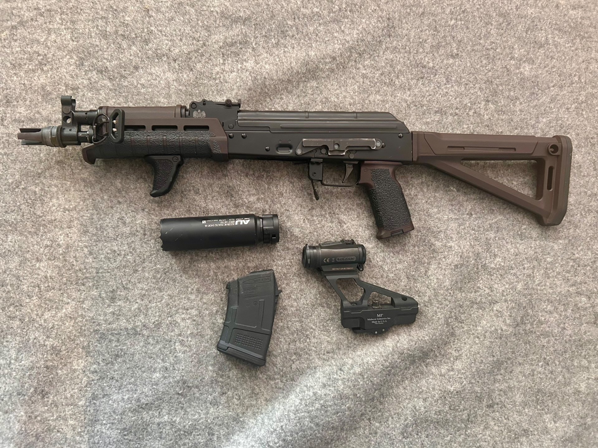 WBP Mini Jack 7,62x39 – Magpul Plum & High-End Upgrades mit Dämpfer & Optik(ALG, Ase Utra, Holosun) – Bild 5