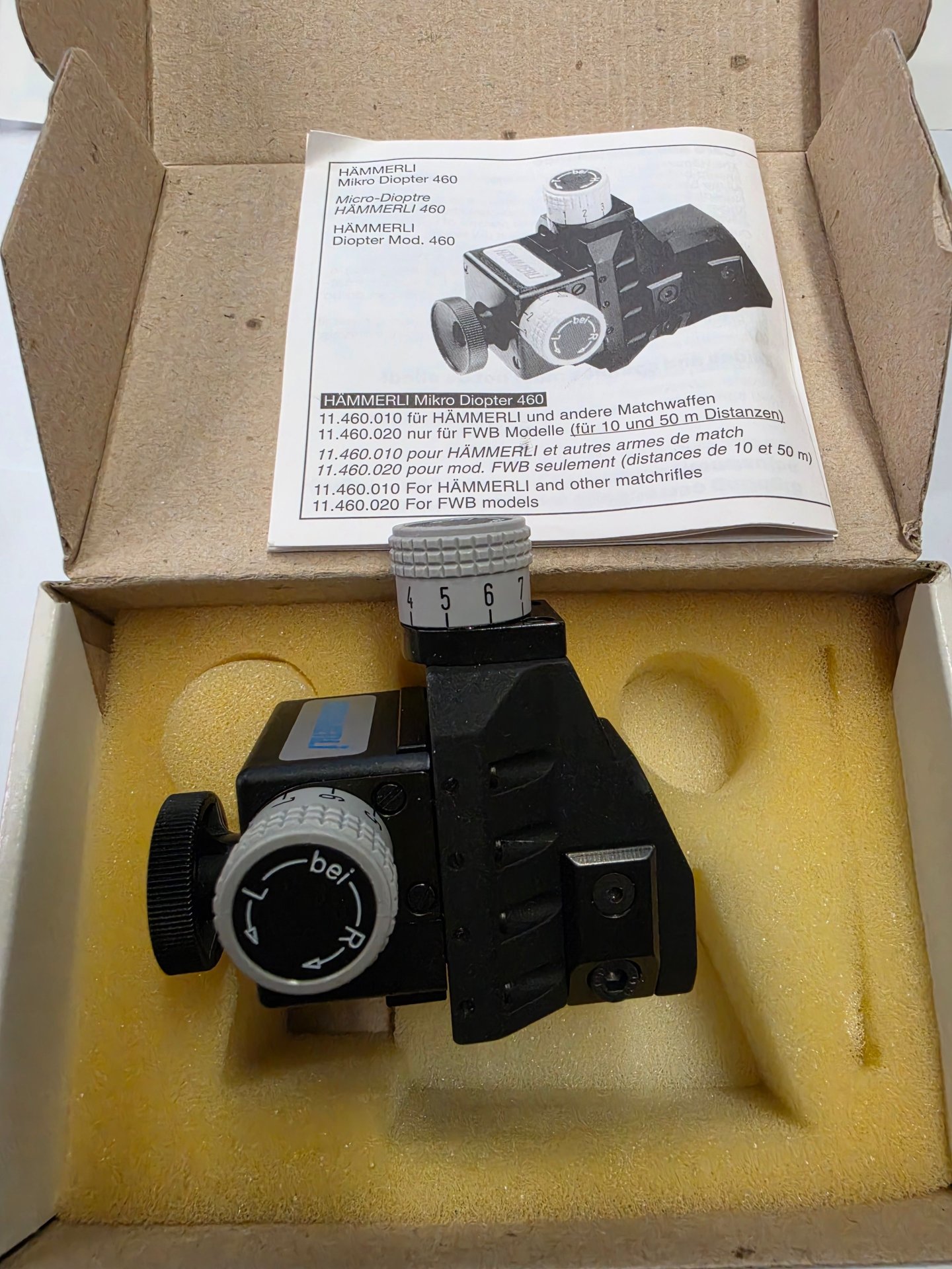 Hämmerli Mikro Präzisionsdiopter Mod. 460 kurz für Feinwerkbau – Bild 2