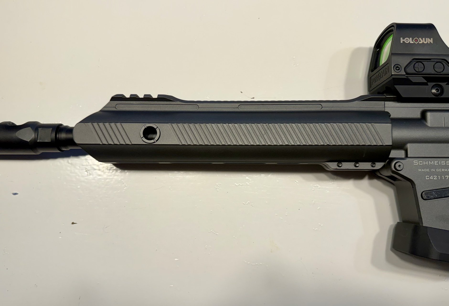 Schmeisser AR15-9 S4F Sport Dynamic PCC – 10,5" – Grey – 9 mm Luger – mit Holosun HS510C, Koffer und – Bild 8