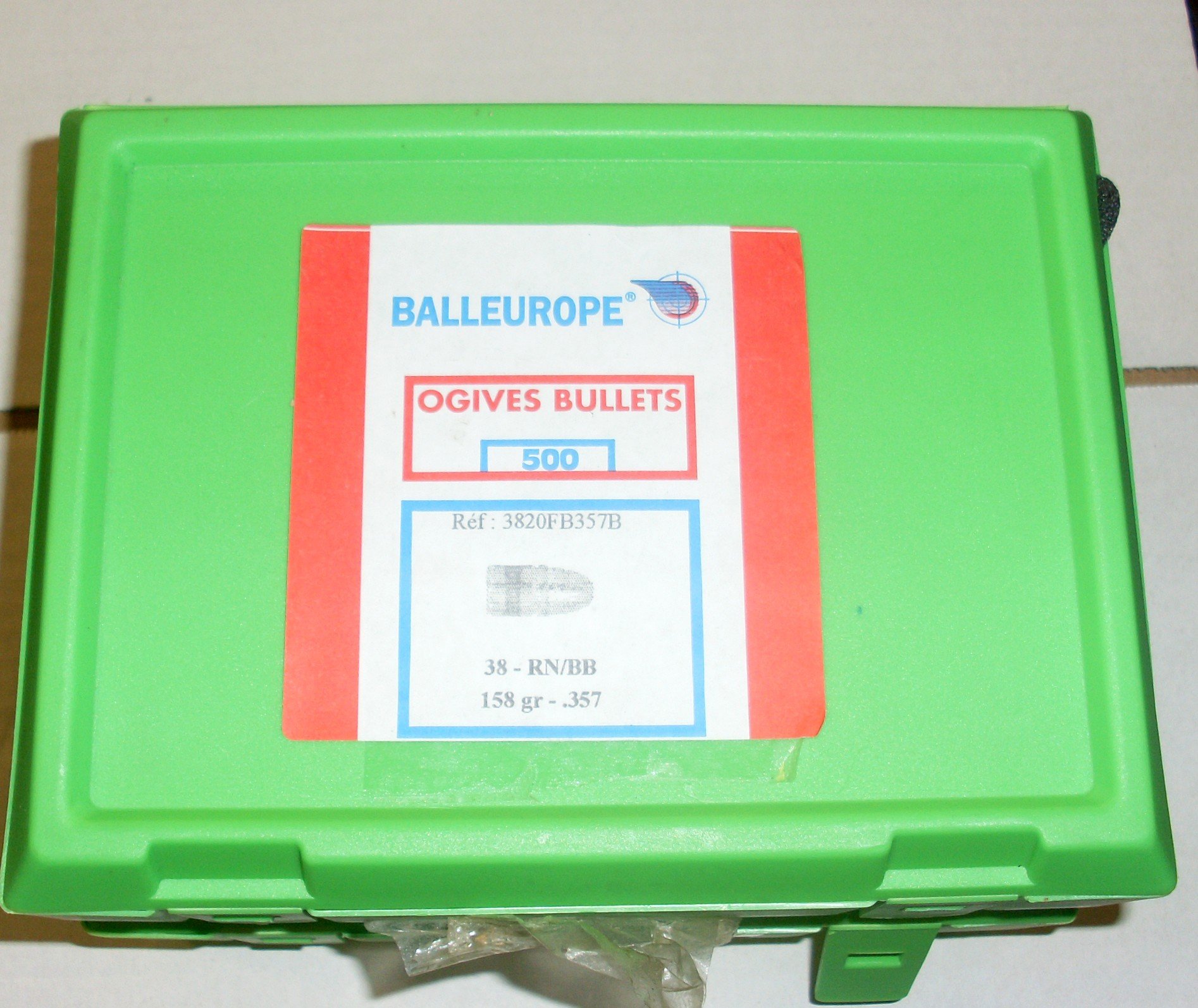 Ca 500 Balleurope Geschosse 38/357 158 Gr RN Blei – Bild 1