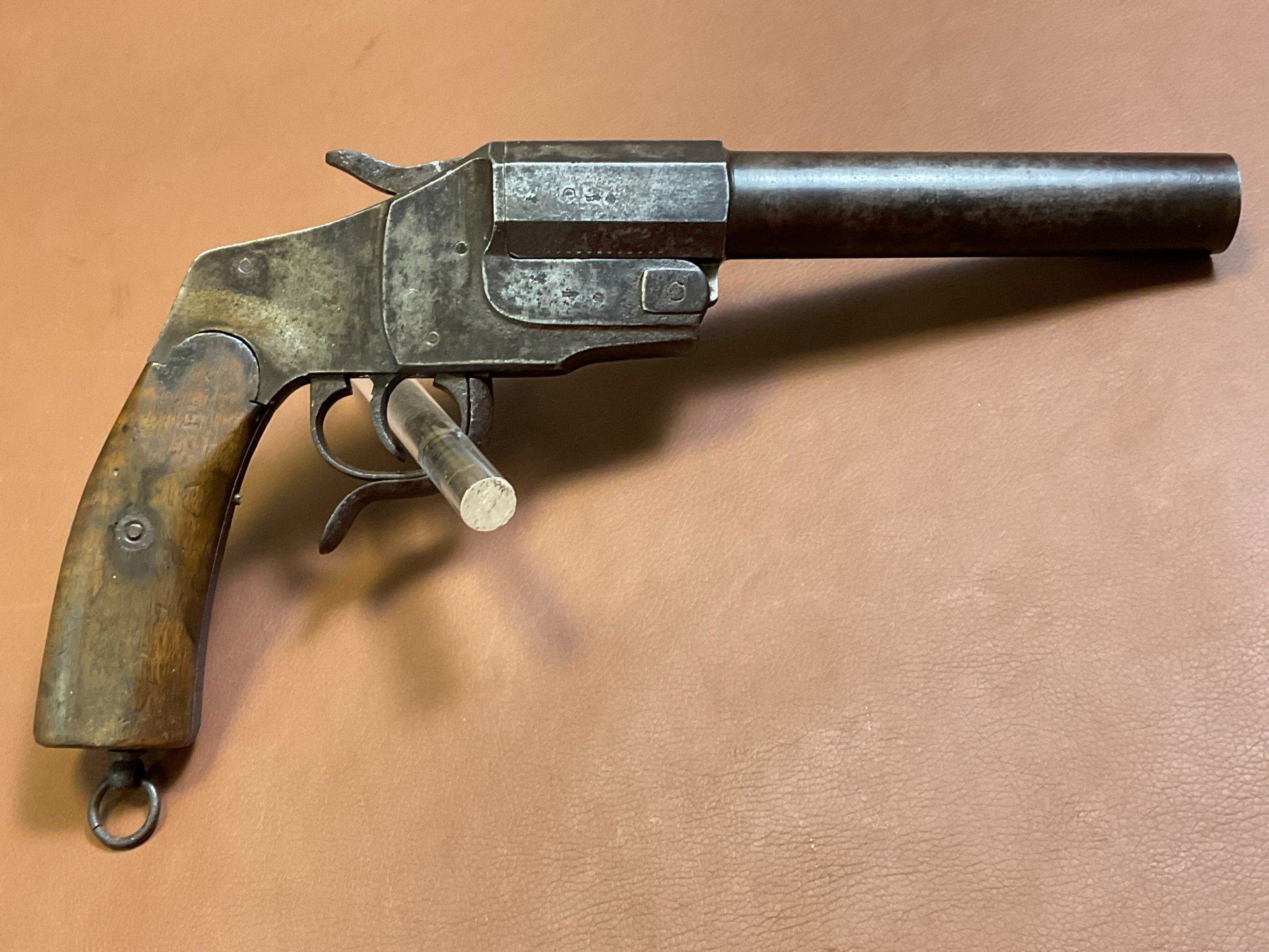 Leuchtpistole Gebrüder Rempt Suhl Mod. 1894 "Hebel" im Cal.4 Signal SNR 42706 – Bild 2