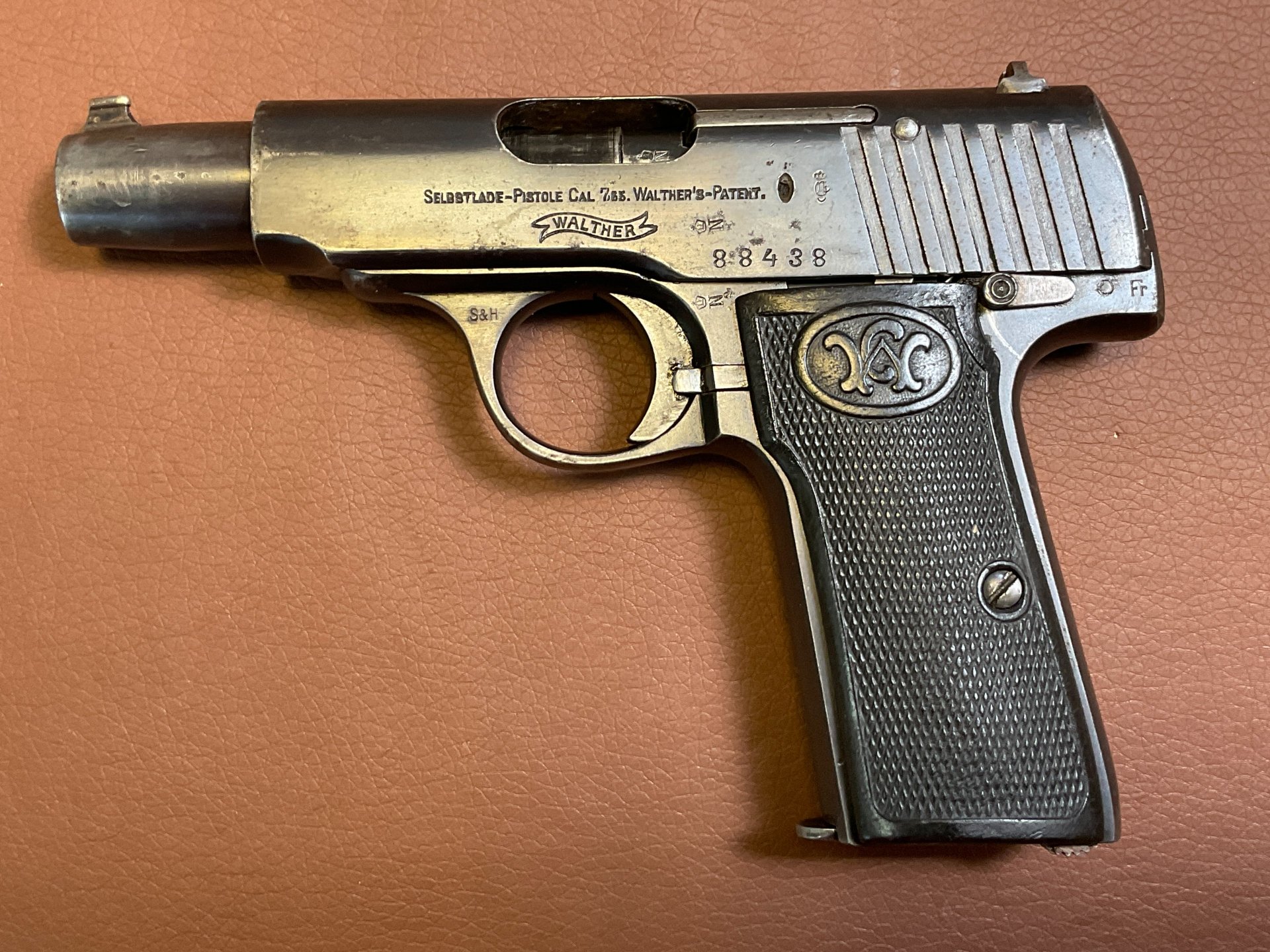 Pistole Walther Zella-Mehlis Modell 4 im Kaliber SNR 88438 – Bild 1