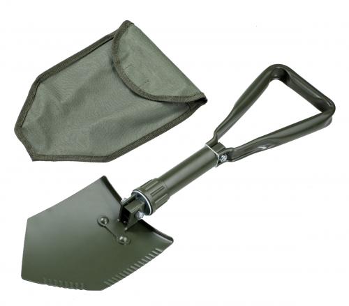 BW Klappspaten Oliv + Tasche - Neu - Bundeswehr Spaten Imit. – Bild 1