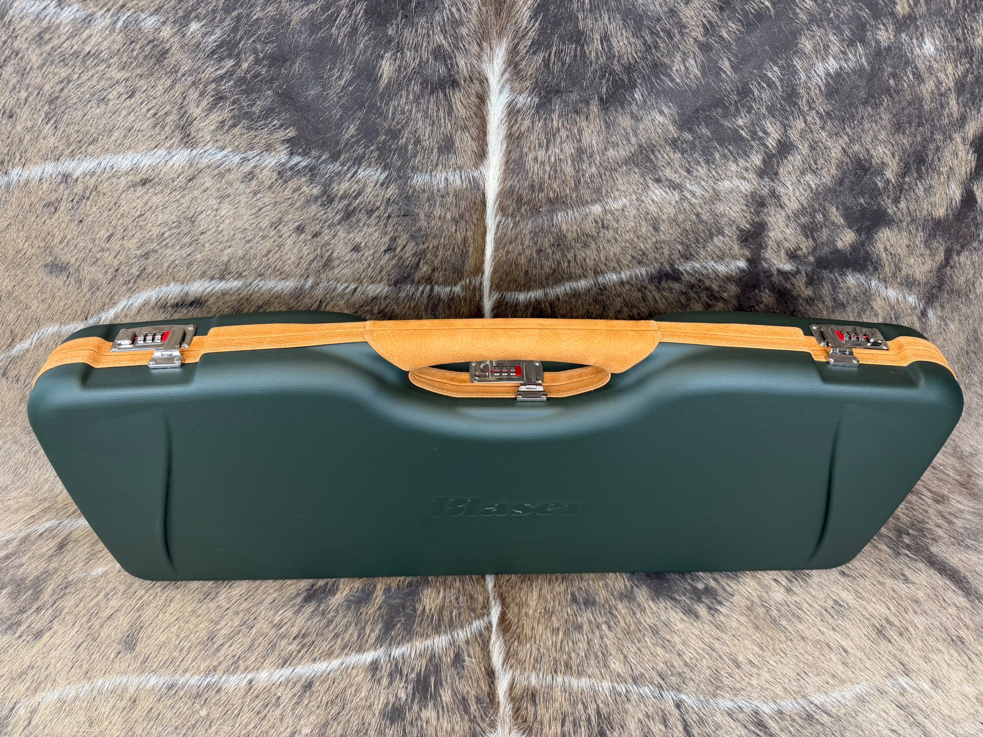 Blaser Koffer Grün/Leder Beige für Blaser R8 / R93, einen WL von WAFFEN FLÜHR ANSBACH – Bild 2
