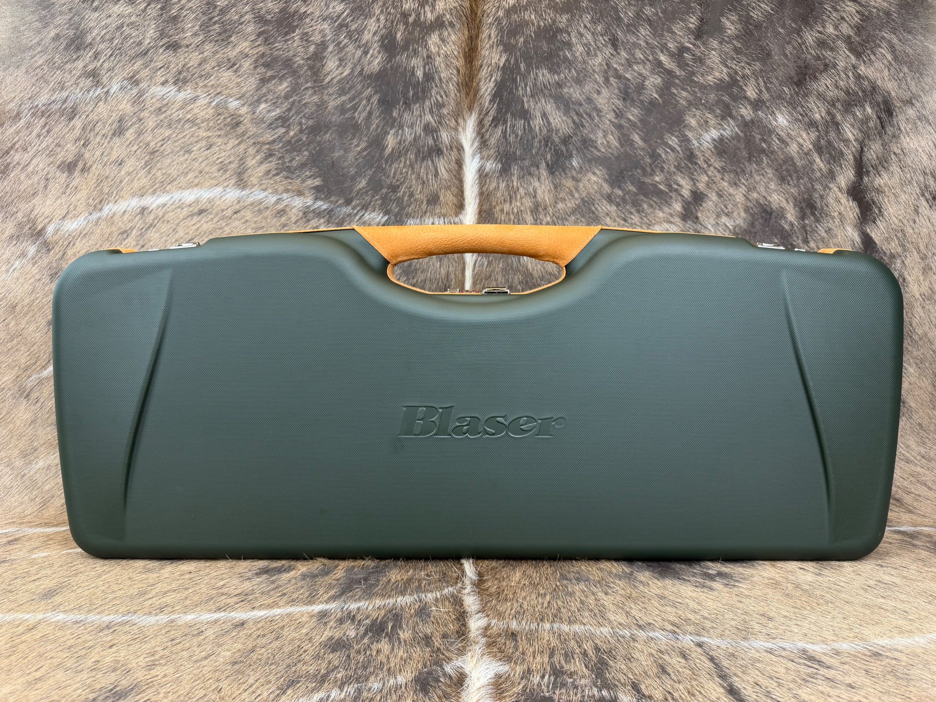 Blaser Koffer Grün/Leder Beige für Blaser R8 / R93, einen WL von WAFFEN FLÜHR ANSBACH – Bild 1