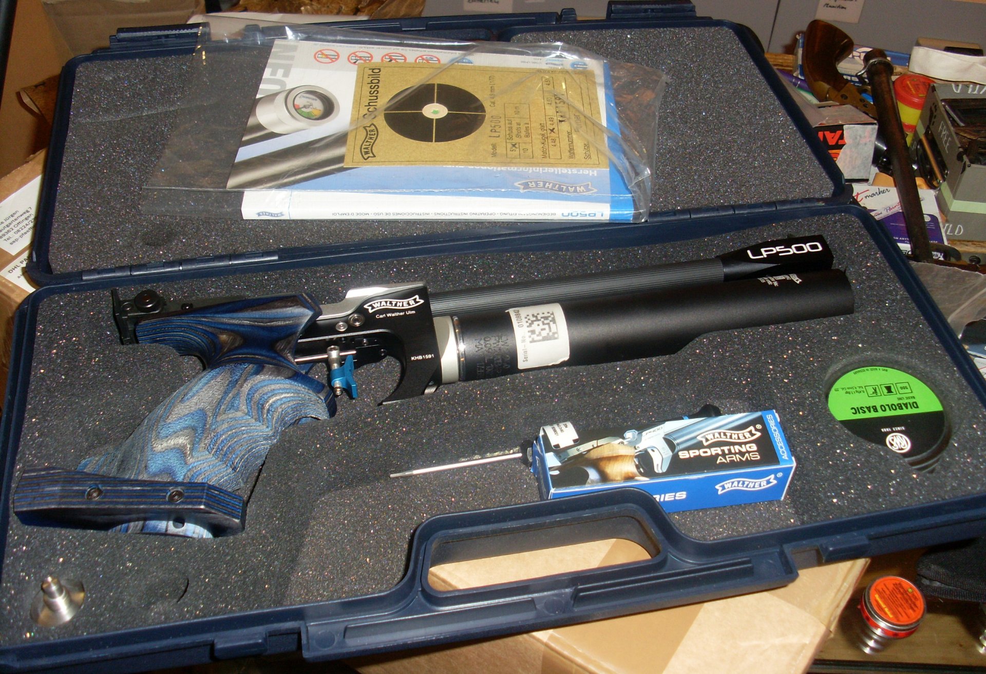 Carl-Walther LP500 Blue Angel Griff Gr. M rechts Luftpistole Match – Bild 1