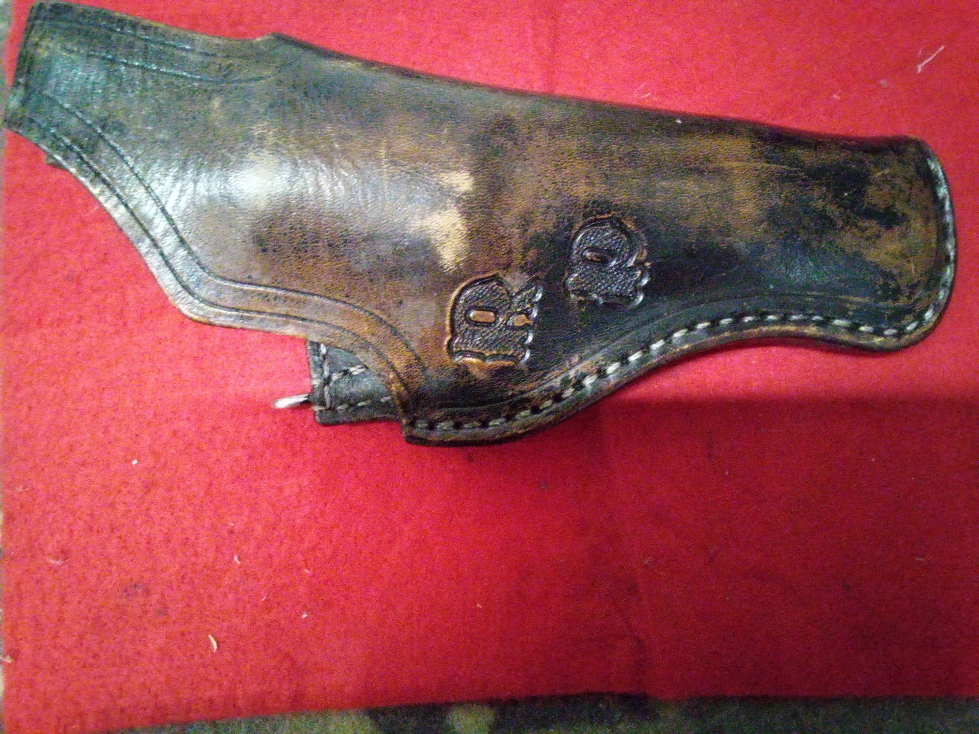 Holster aus Leder.für einen revolver.gebraucht, – Bild 2