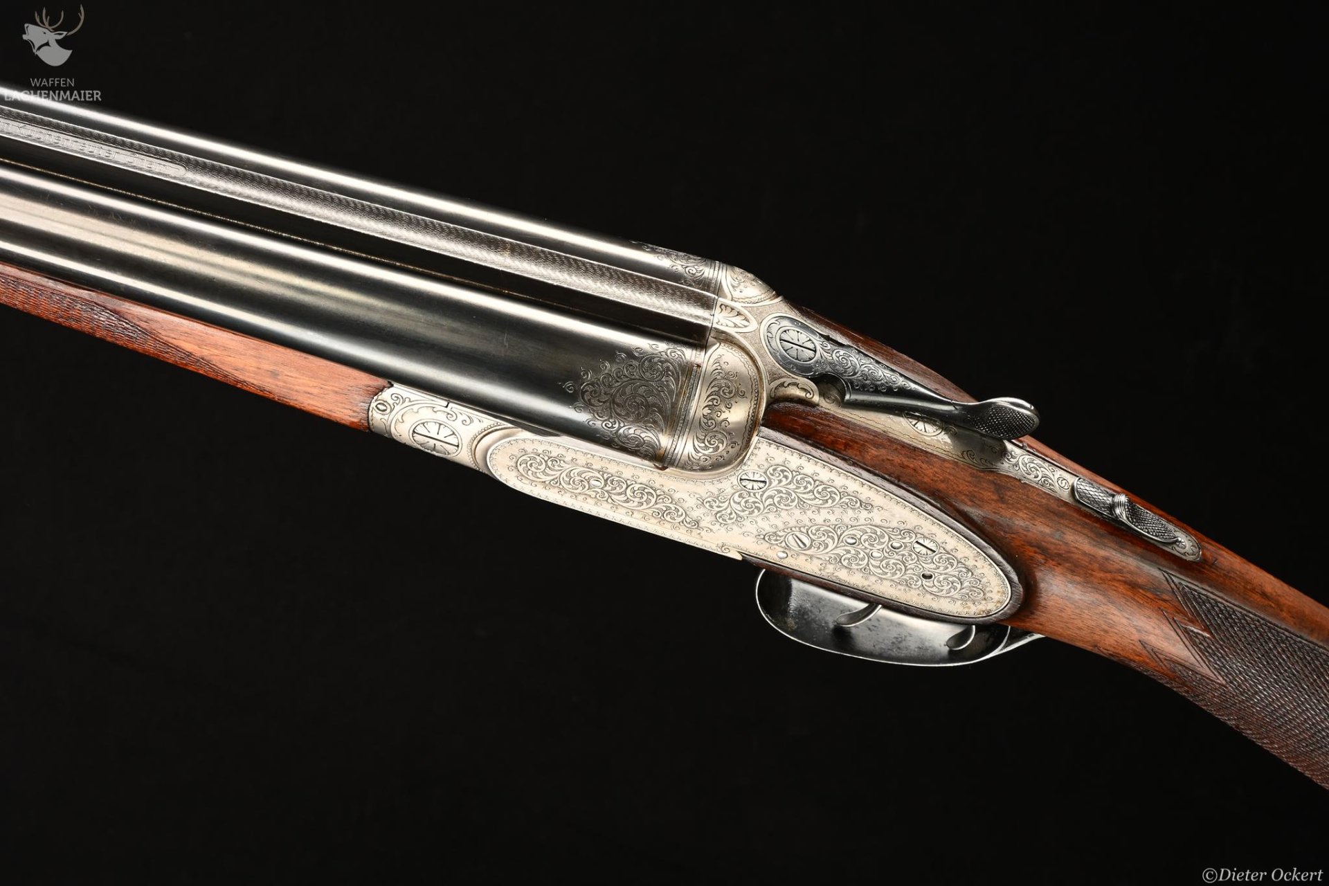 Anton Kuchenreuter / Cham Jagdflinte mit Seitenschlossen Kaliber 12/70 – Bild 2