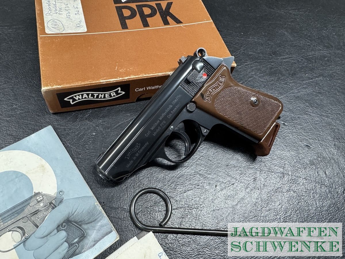 Walther PPK 9mm Kurz Stahlgriffstück v. 1971 mit Original Box, Schußbild – Bild 1
