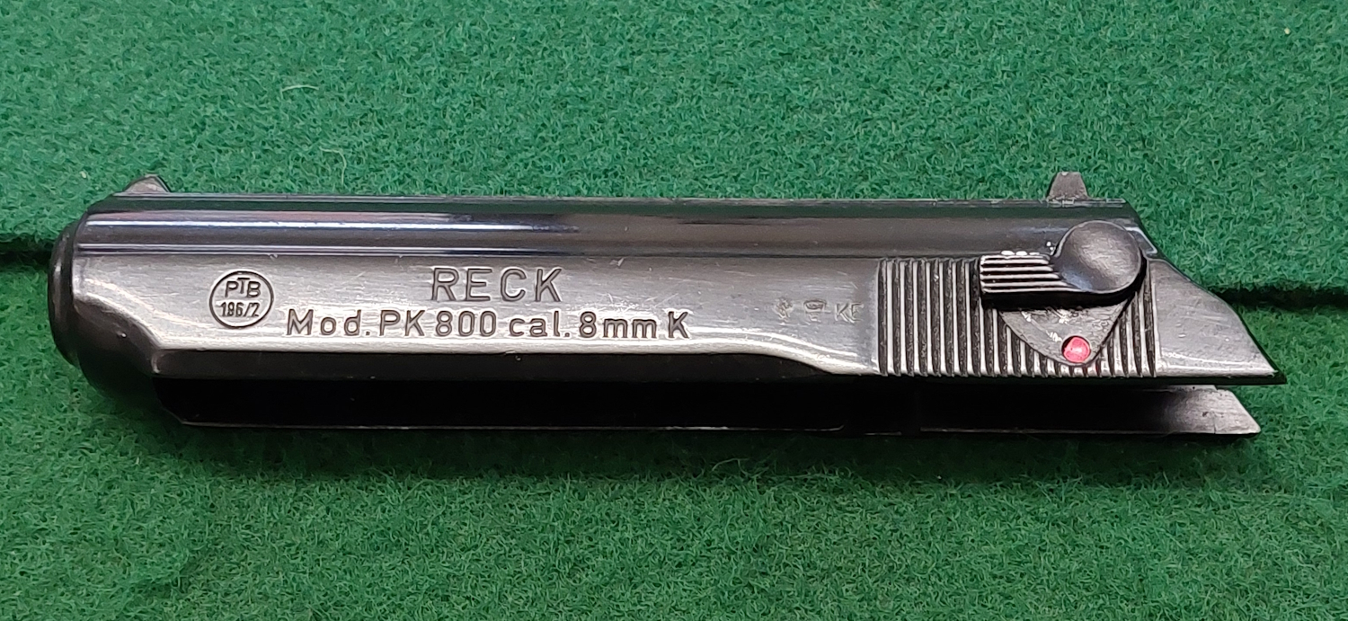 Verschluss (Schlitten hochglanz) Reck Mod. PK 800 Kal. 8mmK PTB: 196/2 – Bild 1