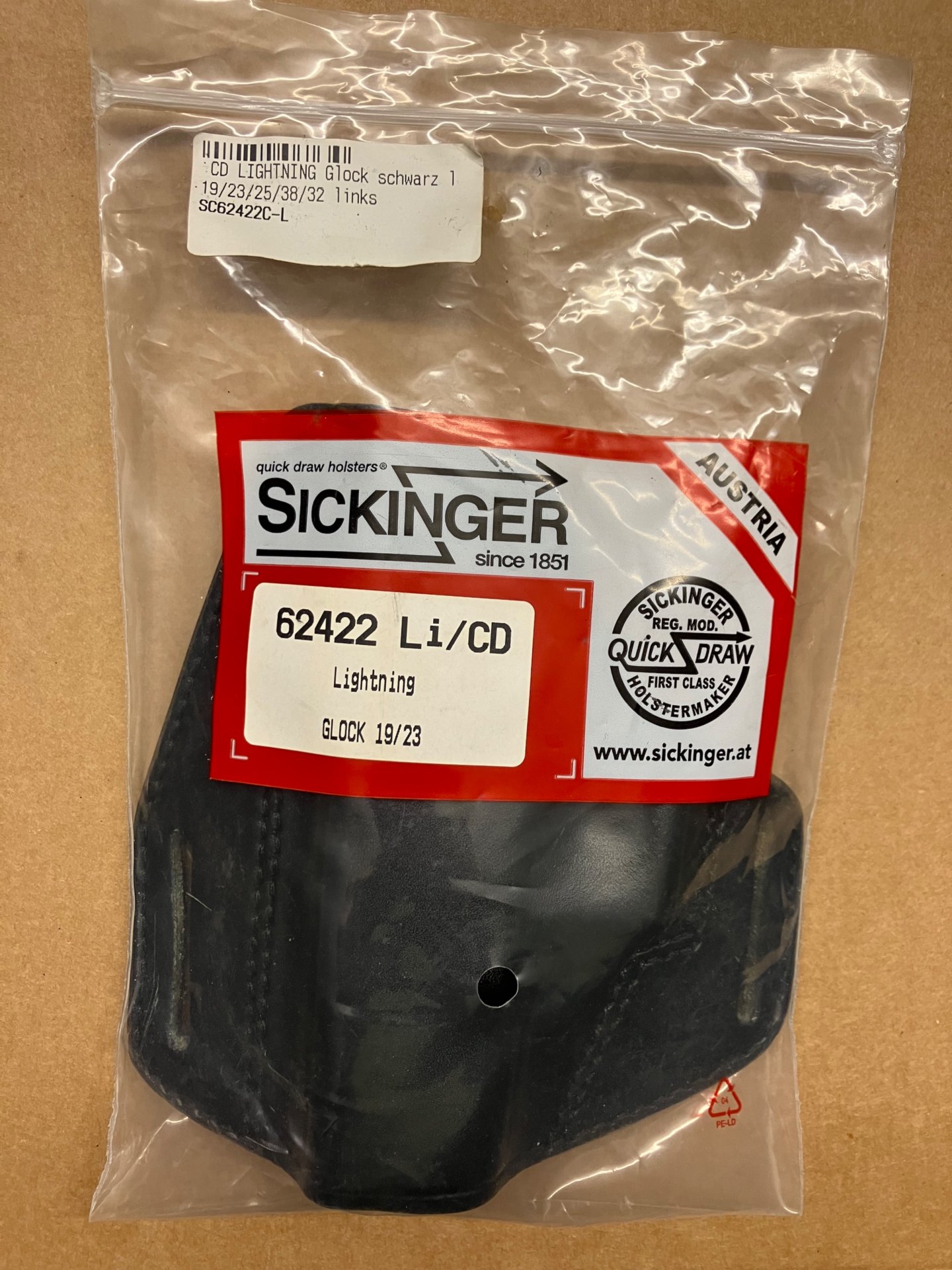 SICKINGER Holster für Glock 19/23 Linkshänder – Bild 1