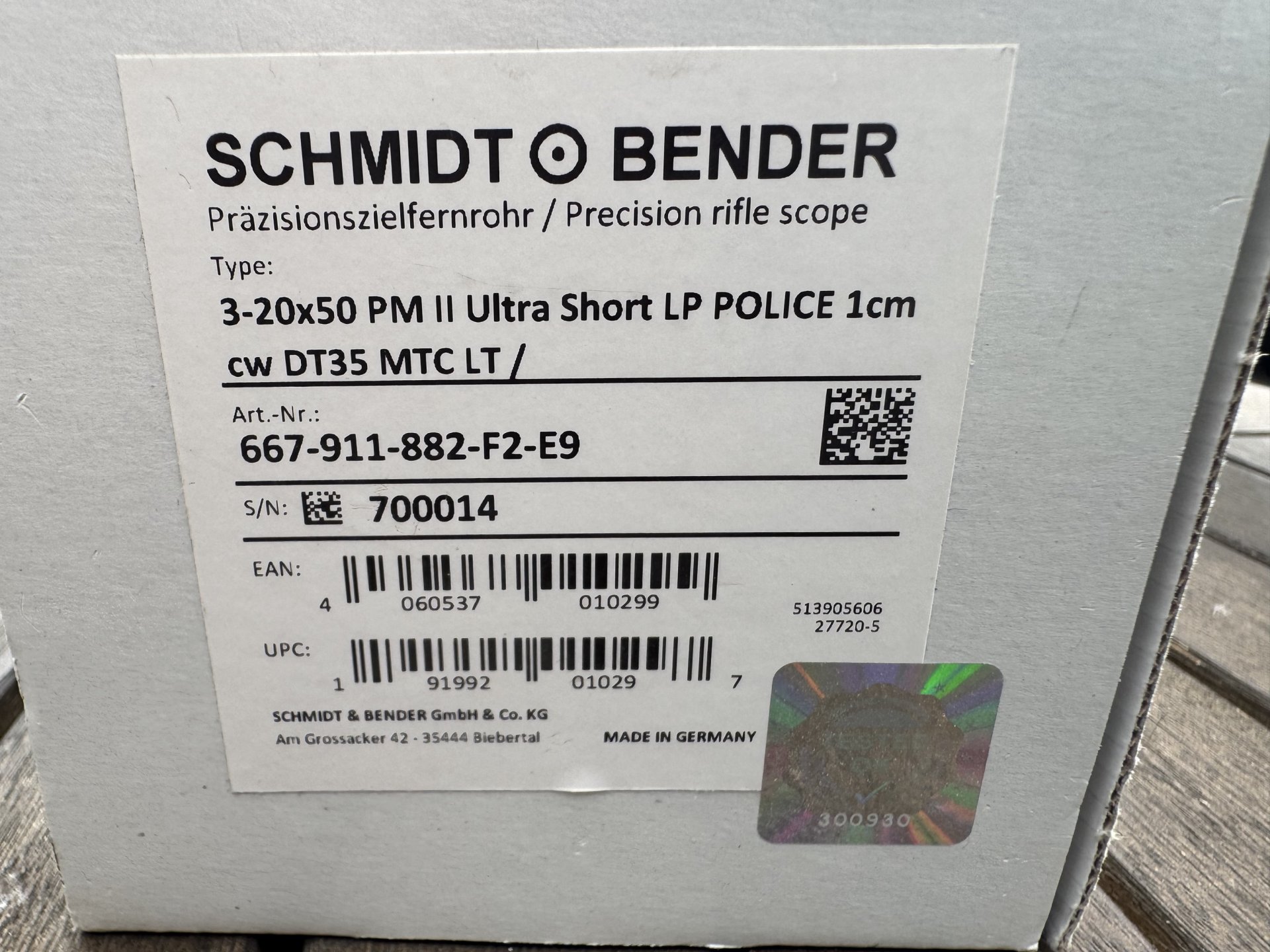 Schmidt & Bender PM II 3-20x50 Ultra Short mit ERA-Tac und Docter-Sight OVP Sniper DMR – Bild 2