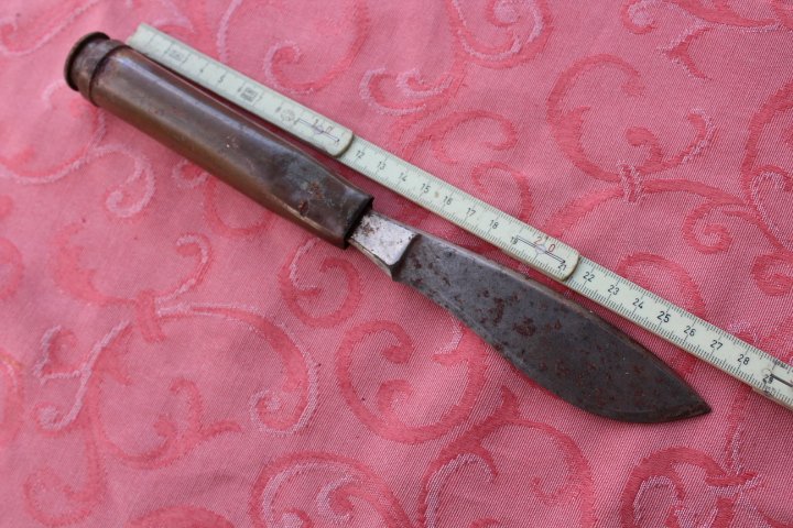 Unbekannter Dolch mit Griff aus einer 2cm Flak Hülse WKII – Bild 2