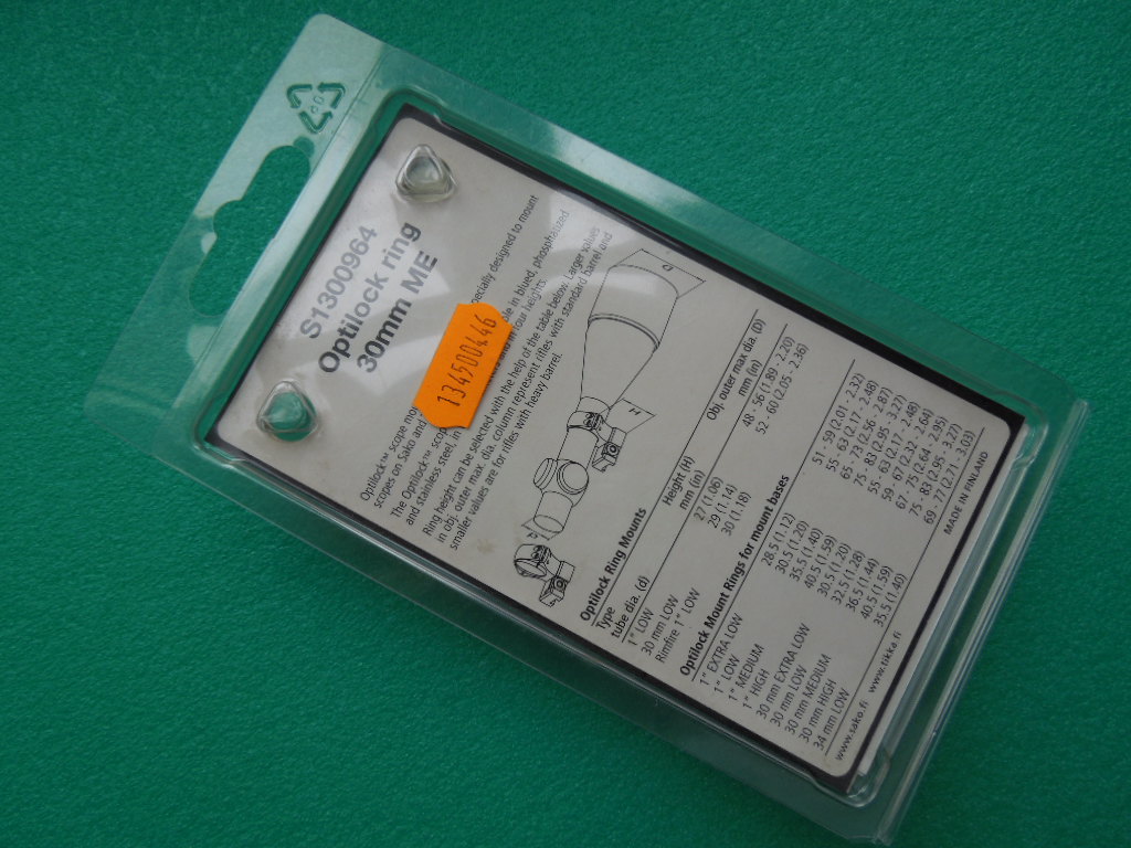 Orig. SAKO/TIKKA Optilock 1inch/25,4mm RINGE BH 12mm Premium Quality! Made in Finland NP € 159 – Bild 2