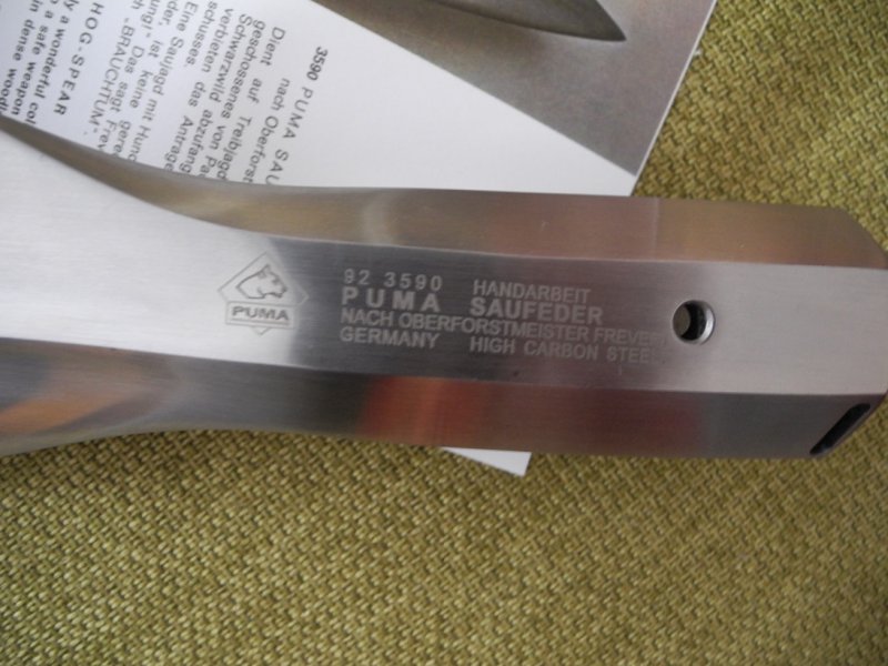 Puma Messer, Saufeder mit Beiblatt – Bild 2