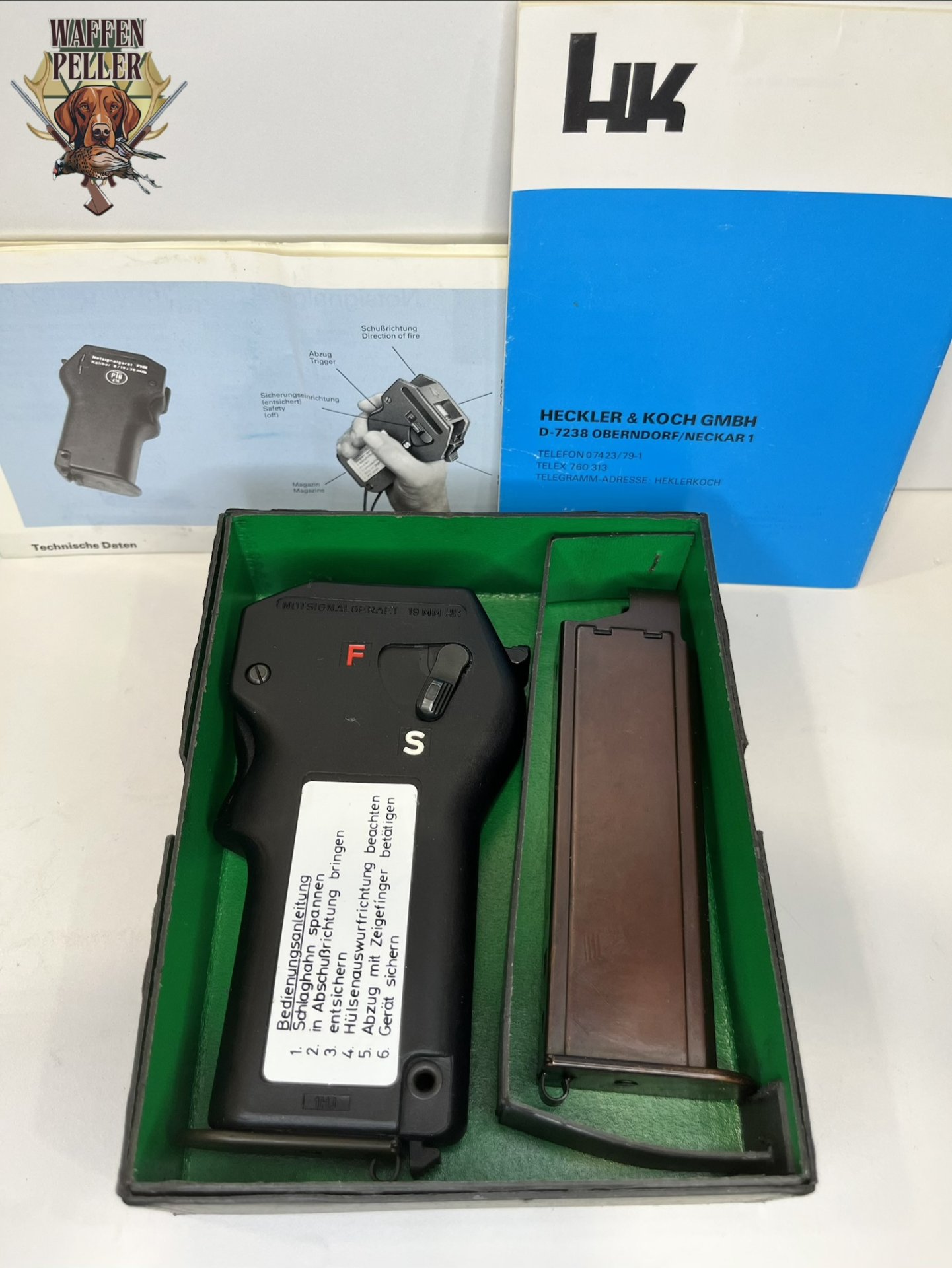 HK Heckler & Koch EFL Notsignalgerät 19mm – Komplettset mit Karton, Anleitung & 2 Magazinen | EWB – Bild 1