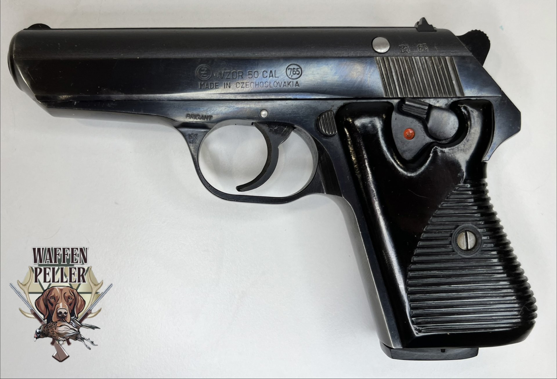 CZ Vzor 50 Kal. 7,65mm Browning – Komplettset in OVP mit Anschussbild (1965) & Lederholster – Bild 2