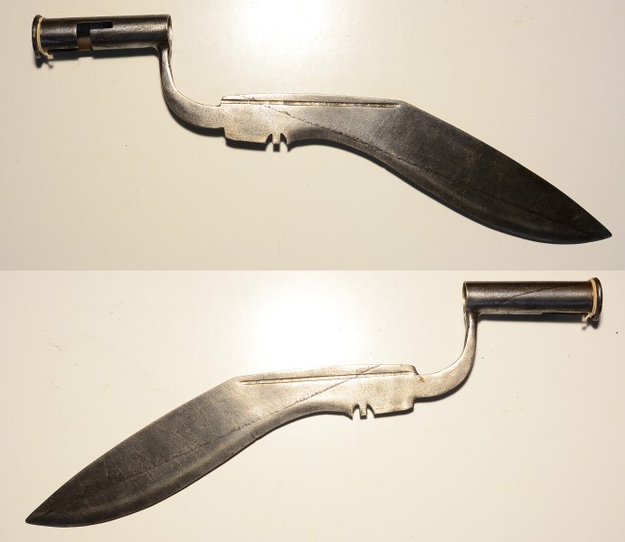 Tüllenbajonett mit Kukri-Klinge, Indien – Bild 1
