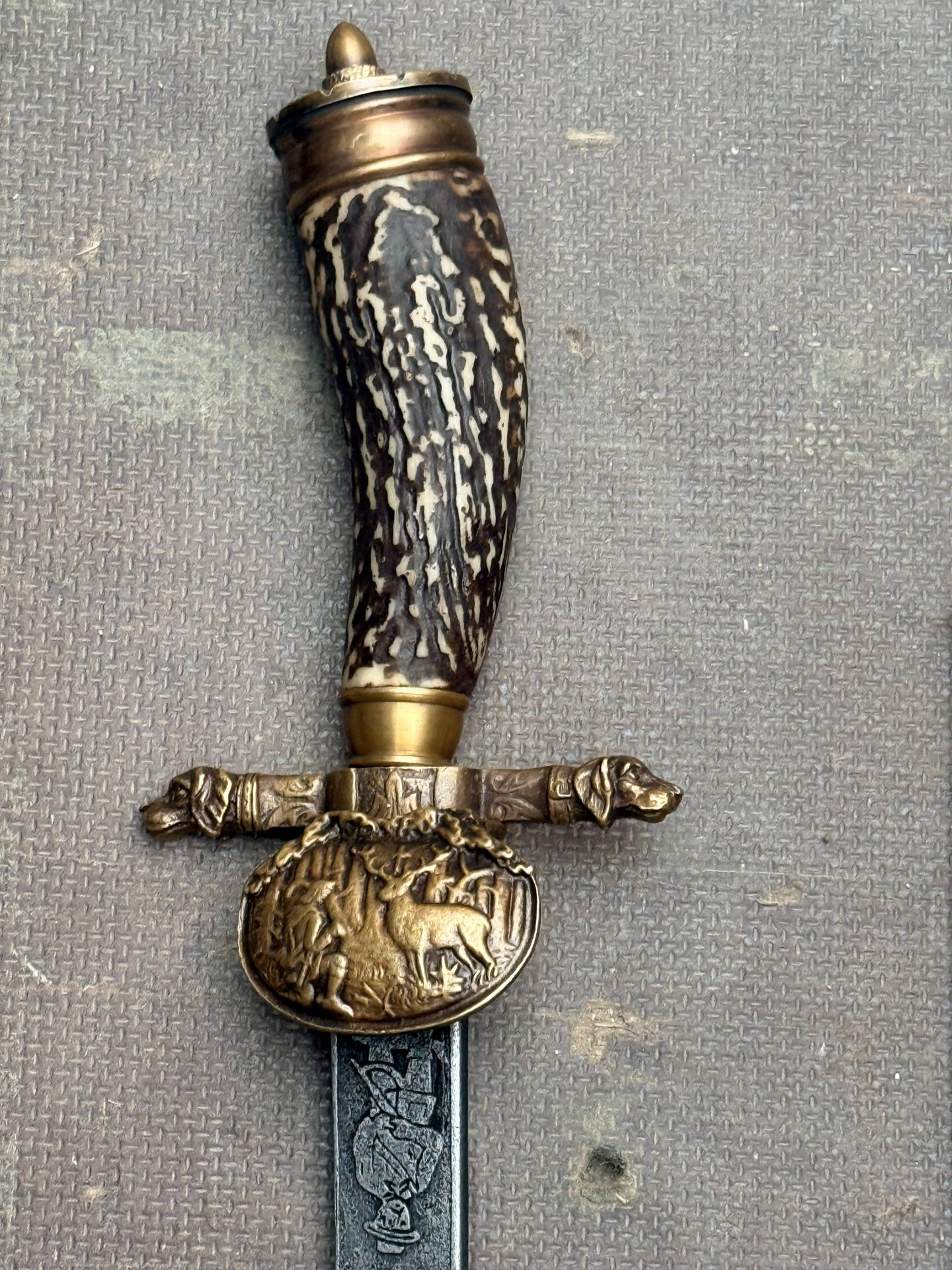 Hirschfänger Zwilling Solingen Deutsche Jägerschaft, k. Dolch Degen Säbel – Bild 4