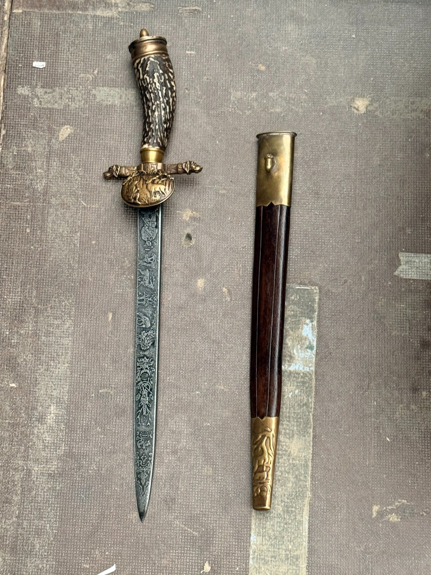 Hirschfänger Zwilling Solingen Deutsche Jägerschaft, k. Dolch Degen Säbel – Bild 6