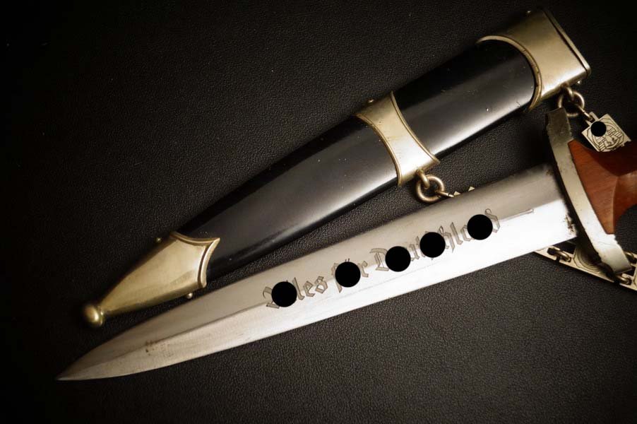NXKK Dolch f. Führer, Neusilberausführung, Gebr.Gräfrath, WK2 – Bild 2