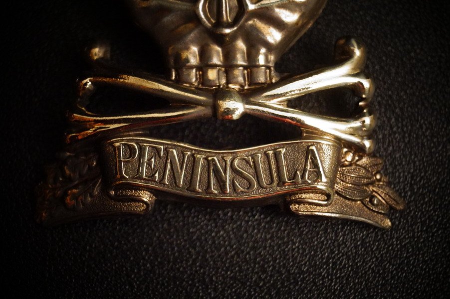 WK1 Peninsula Totenkopf, groß, für Pickelhaube, Auflager, geprägt – Bild 2