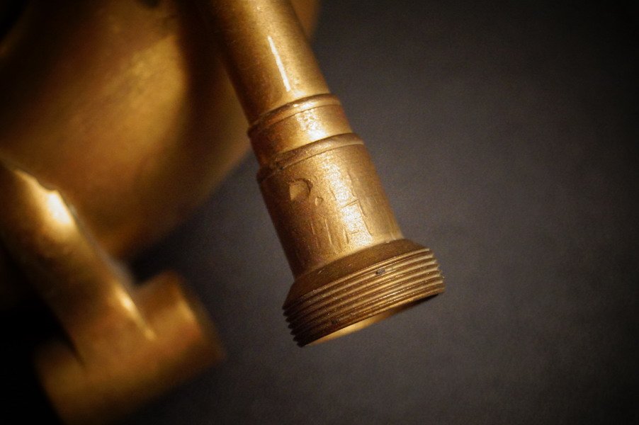 WK1 Fahrzeug Hupe, Bronze, Montage dran, selten – Bild 2