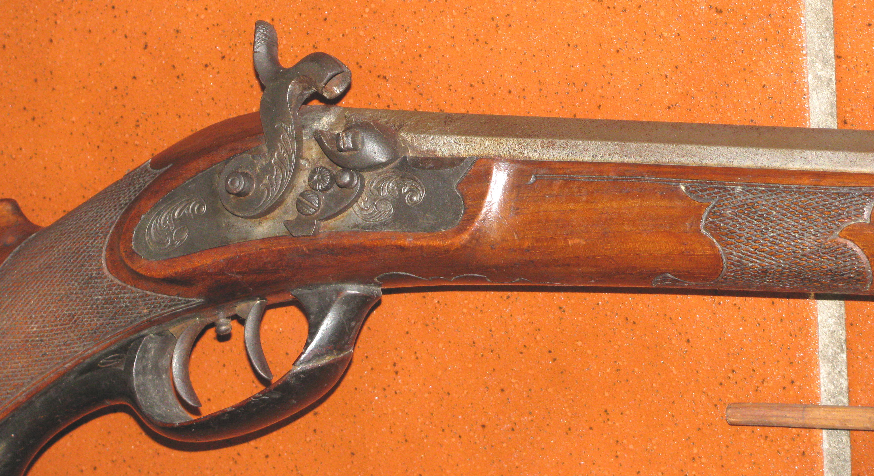 Altes Perkussion Vorderlader - Gewehr mit Stecher – Bild 5