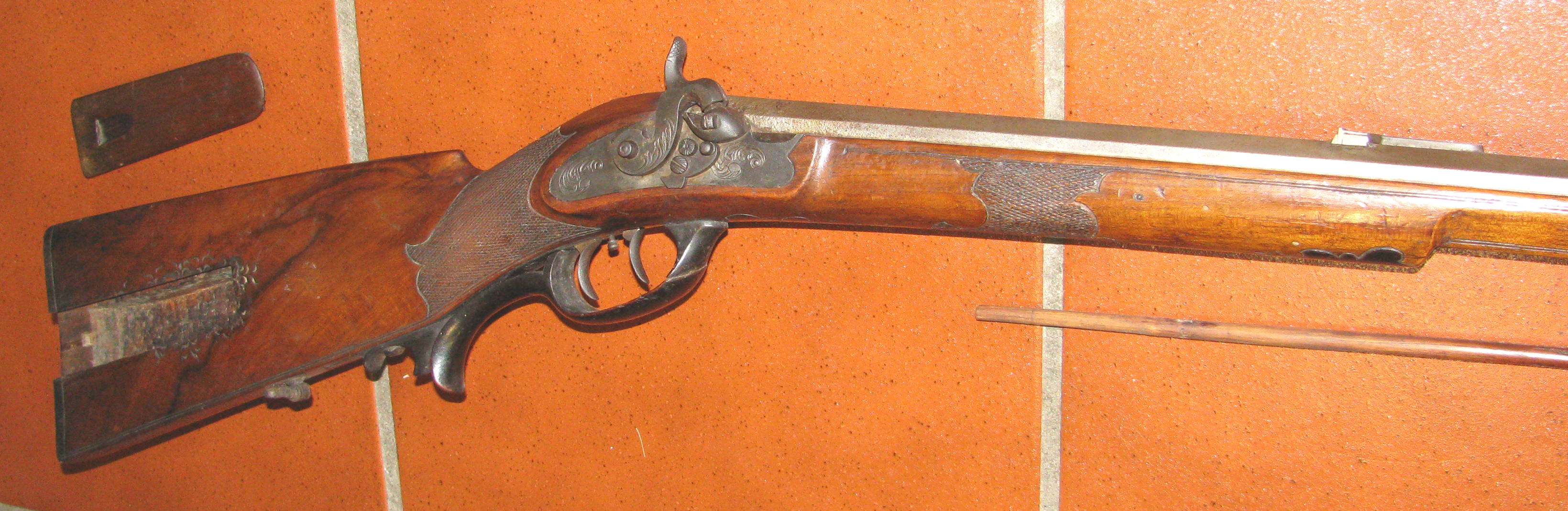 Altes Perkussion Vorderlader - Gewehr mit Stecher – Bild 6