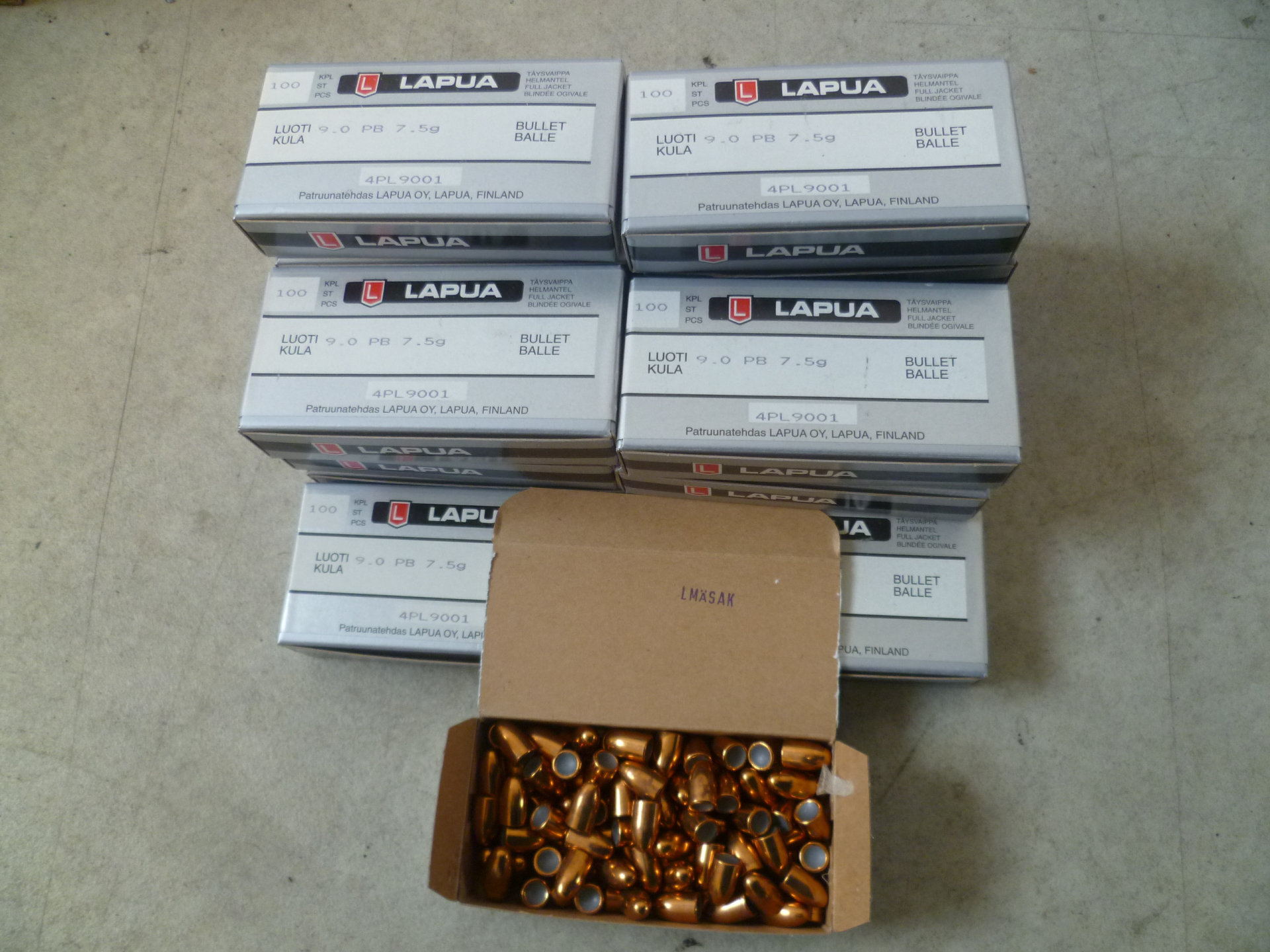 Geschosse Lapua 9 mm Luger 7,5gr 1700 Stück – Bild 1