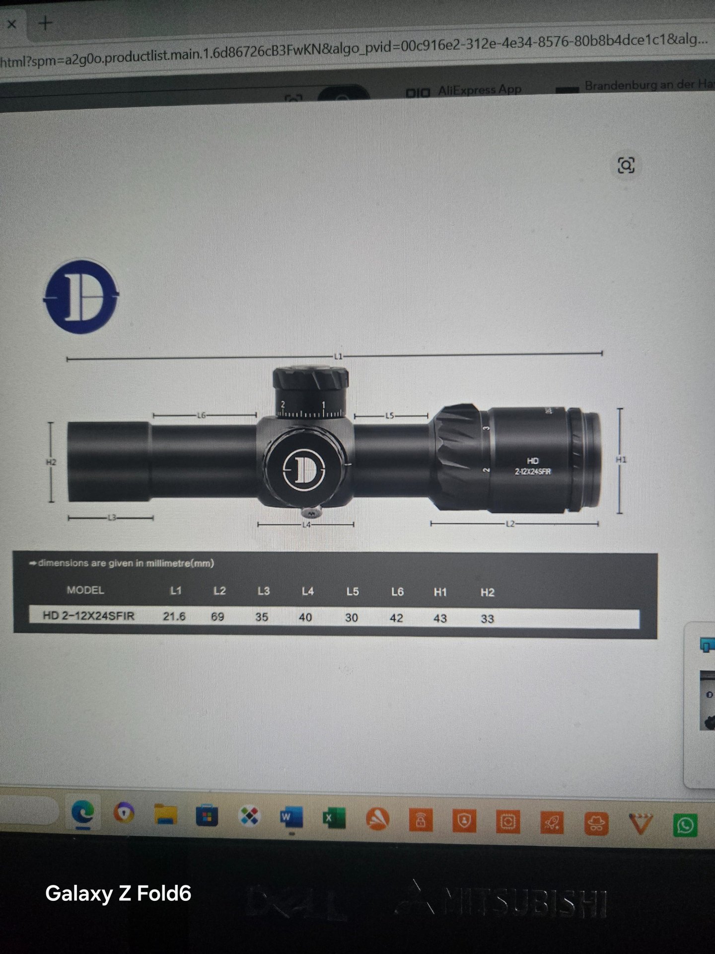 Discoveryopt HD 2-12X24 SFIR FFP beleuchtetes Zielfernrohr 215 mm LPVO mit Montage – Bild 5