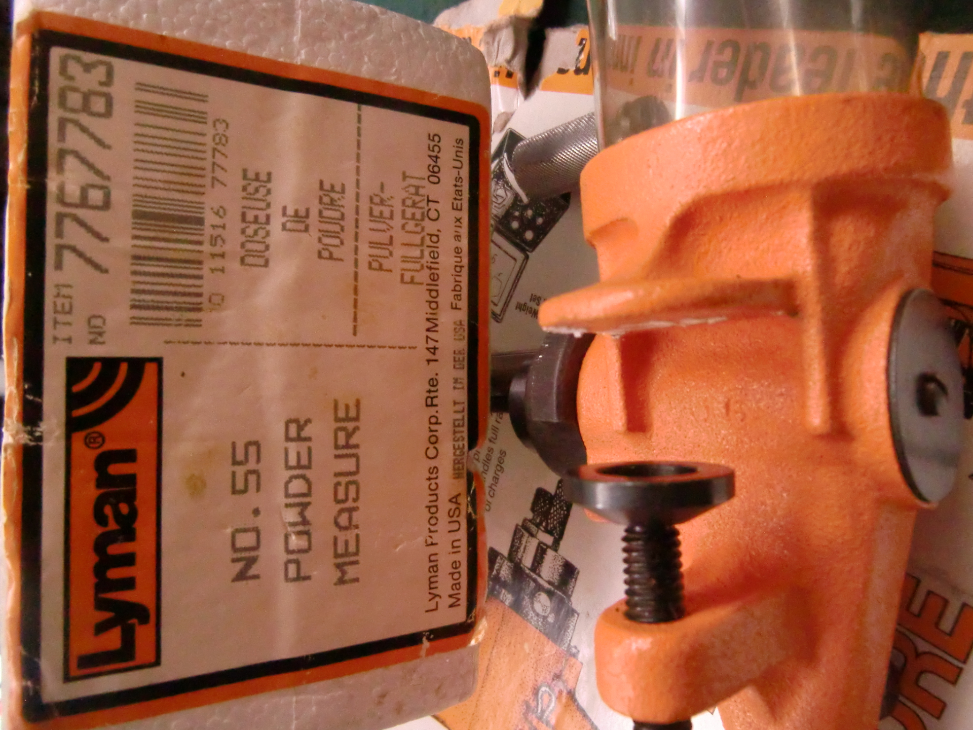 Lyman Pulverfüller No55 POWDER MEASURE mit 7/8x14 Adapter – Bild 5