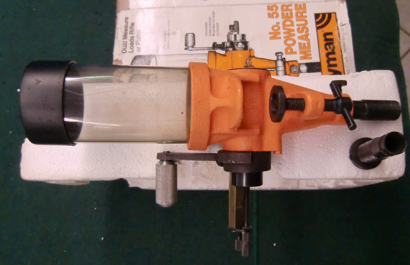 Lyman Pulverfüller No55 POWDER MEASURE mit 7/8x14 Adapter – Bild 3