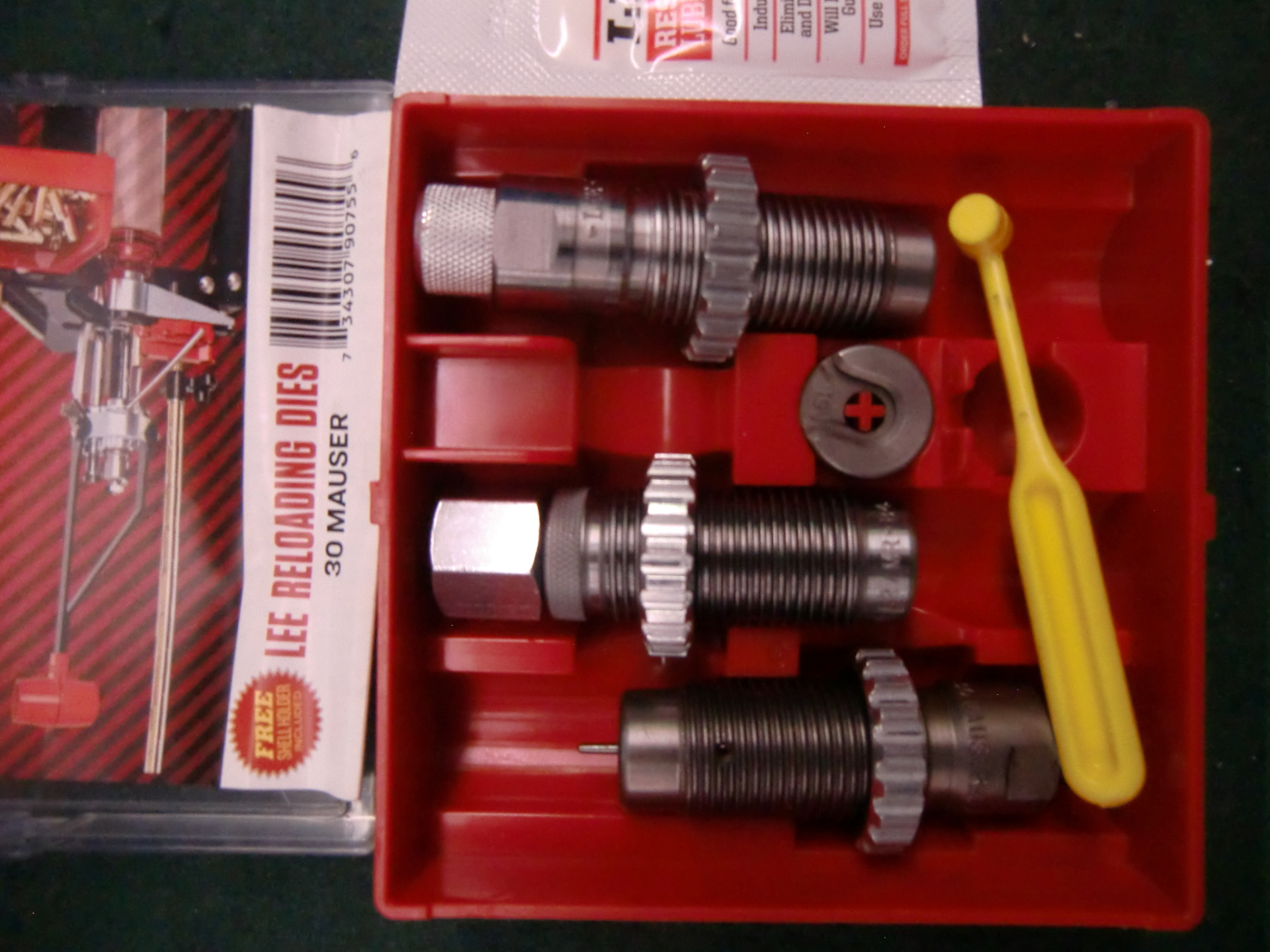 LEE Matritzensatz 30Mauser(also7,63x25 für C96) 3 Die Set Full Length mit Hülsenhalter 19**unbenutzt – Bild 1