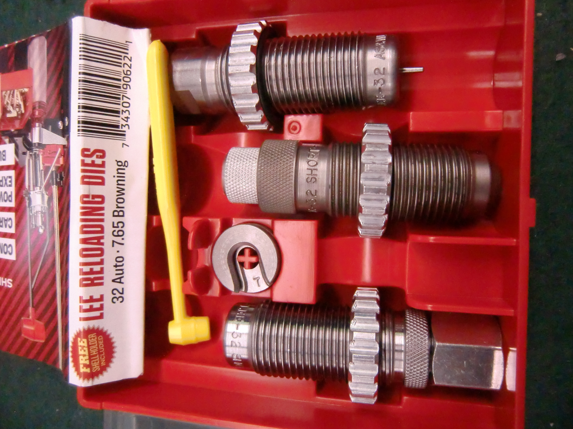 LEE Matritzensatz .32Auto 7,65Browning 3 Die Set Full Length mit Hülsenhalter 7 **unbenutzt – Bild 2