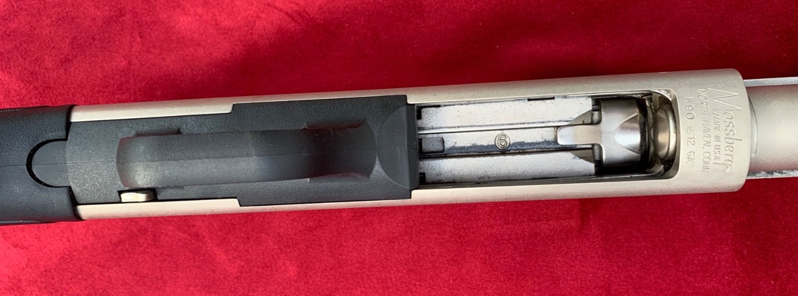 Vorderschaftrepetierflinte Mossberg 590 Mariner – Kal. 12/76 Flinte Repetier-Schusswaffe – Bild 4