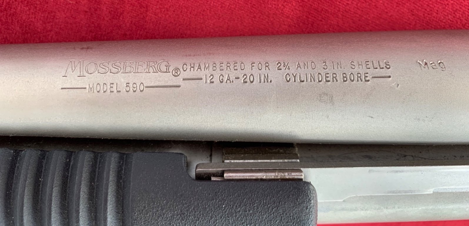 Vorderschaftrepetierflinte Mossberg 590 Mariner – Kal. 12/76 Flinte Repetier-Schusswaffe – Bild 3