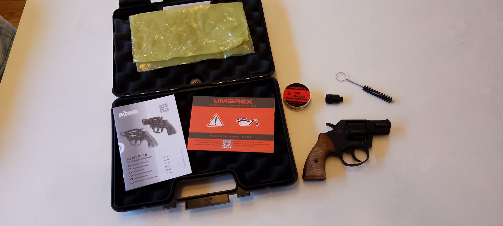 Röhm RG 56 Revolver 6mm Knall Flobert NEU in OVP komplett – Bild 2