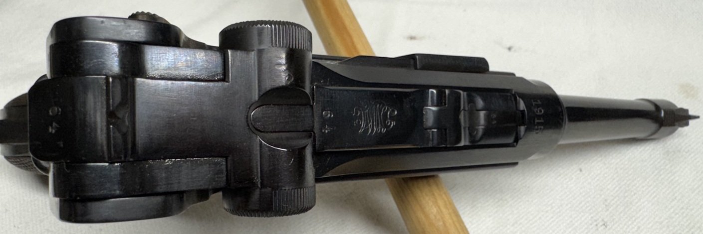 DWM P08 9mmLuger, 1916 mit 4 Päckchen Originalmunition WW II (1941-1943) – Bild 5
