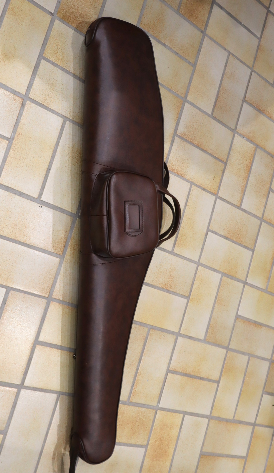Gewehrfutteral 125 cm Kunstleder mit Vortasche – Bild 1