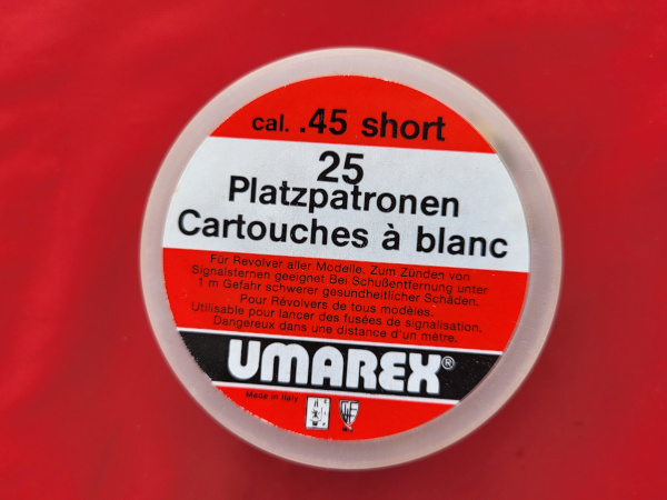 Alte Umarex Knallpatronen im Cal. 45 SHORT – Bild 1