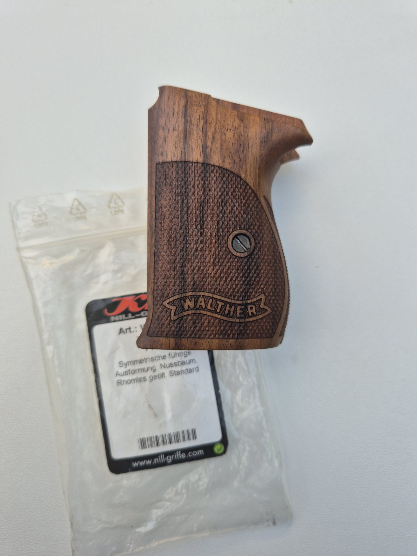 Neu Holzgriffschale Nill Griff für Walther PPK – Bild 1