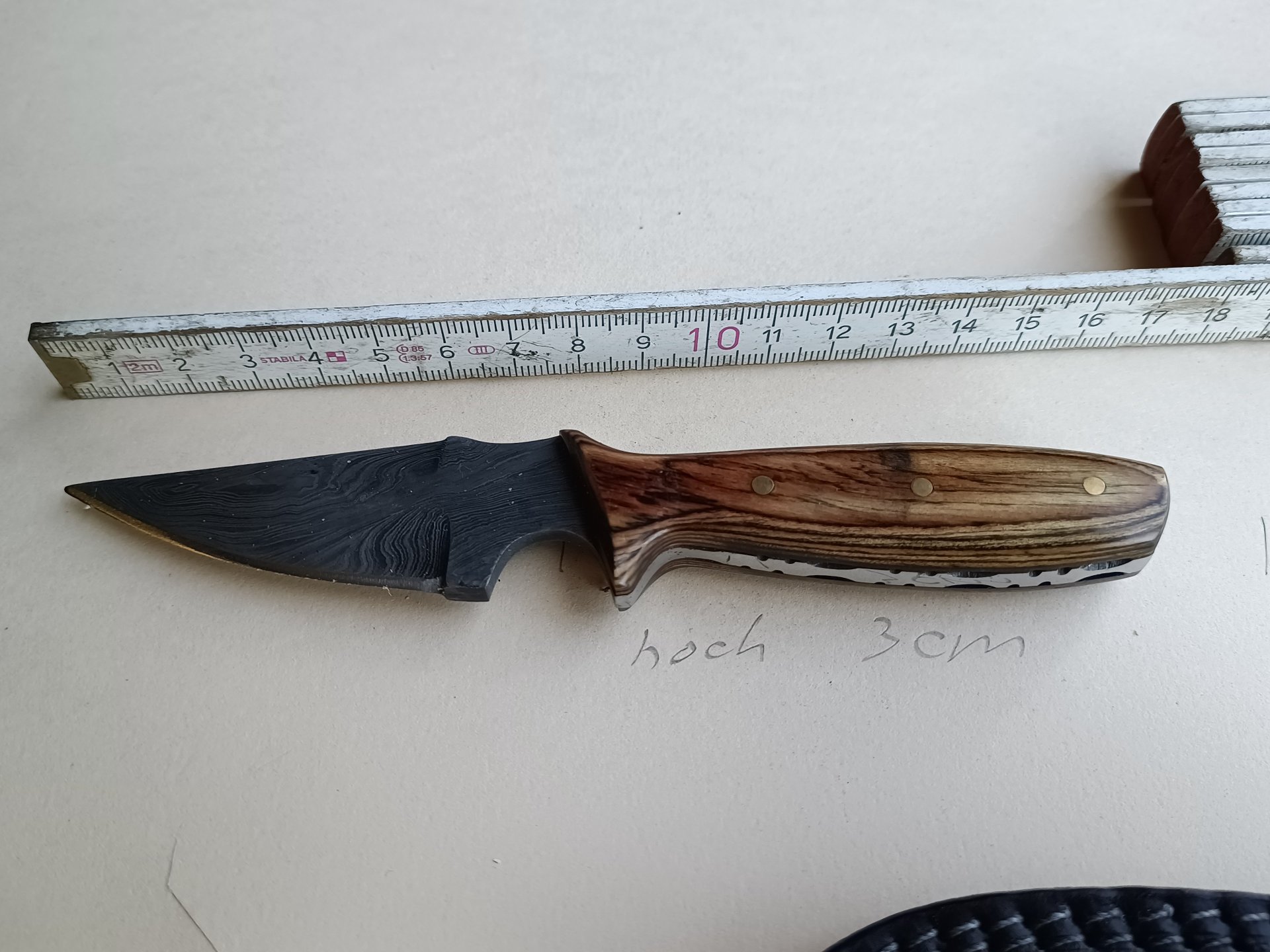 Kleines Jagdmesser Damastmesser – Bild 1
