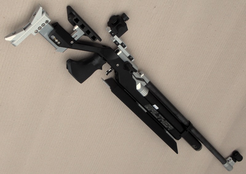 PRESSLUFTGEWEHR WALTHER LG400 BLACKTEC MIT AUFLAGEPLATTE UND VISIER-RÜCKVERLAGERUNG – Bild 1
